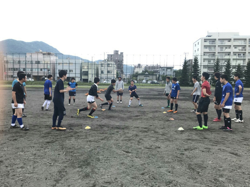 札幌南と合同練習（小樽潮陵高校ラグビー部）