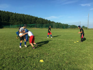 からまつ公園練習（小樽潮陵高校ラグビー部）