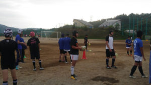 桜陽と合同練習（小樽潮陵高校ラグビー部）