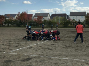 厚別高校合同練習　第２段（小樽潮陵高校ラグビー部）