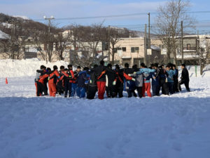 札幌山の手高校に出稽古（小樽潮陵高校ラグビー部）